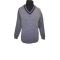 Grey With purple band V Neck Jumper